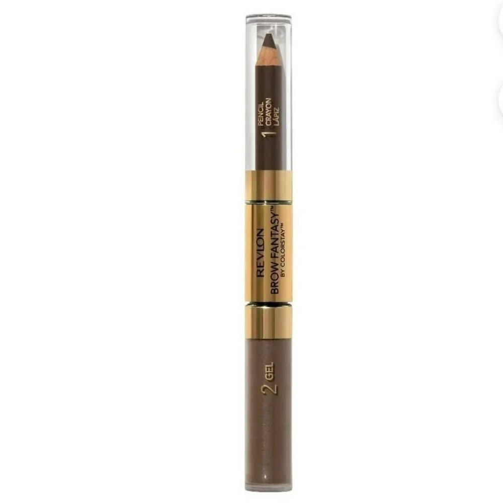 Revlon Eyebrow Gel & Pencil ColorStay Fantasy 2-in-1, Longwearing Dark Brown 106